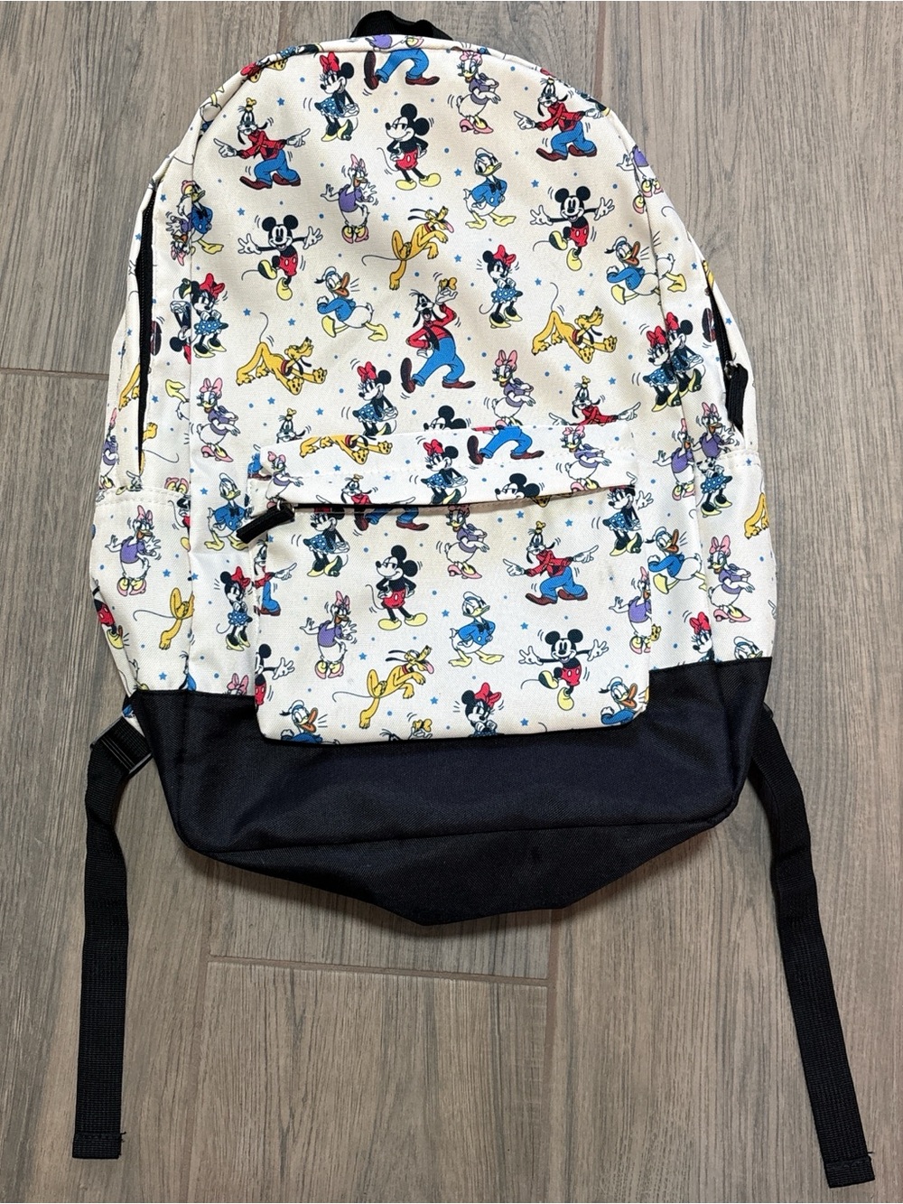 Disney Parks Mickey & Friends Character Print Canvas Backpack - Multicolor